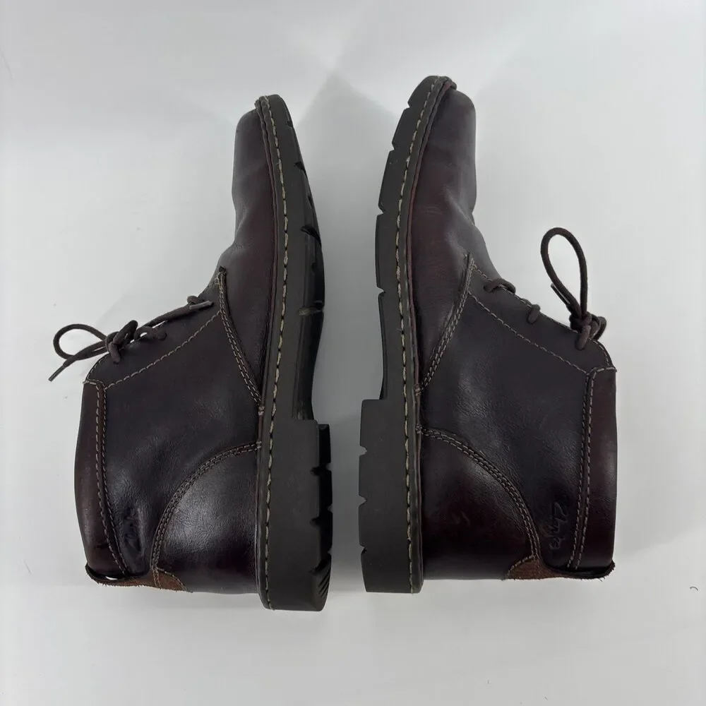 Clarks Stratton Limit Chukka Ankle Boots Lace Up Brown Leather Men Size 10.5￼M